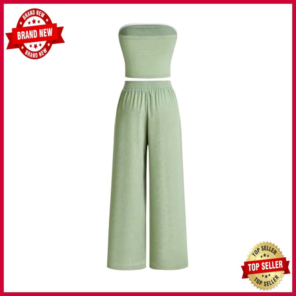 Medium Polyester Blend Ruched Strapless Tube Top … - image 2